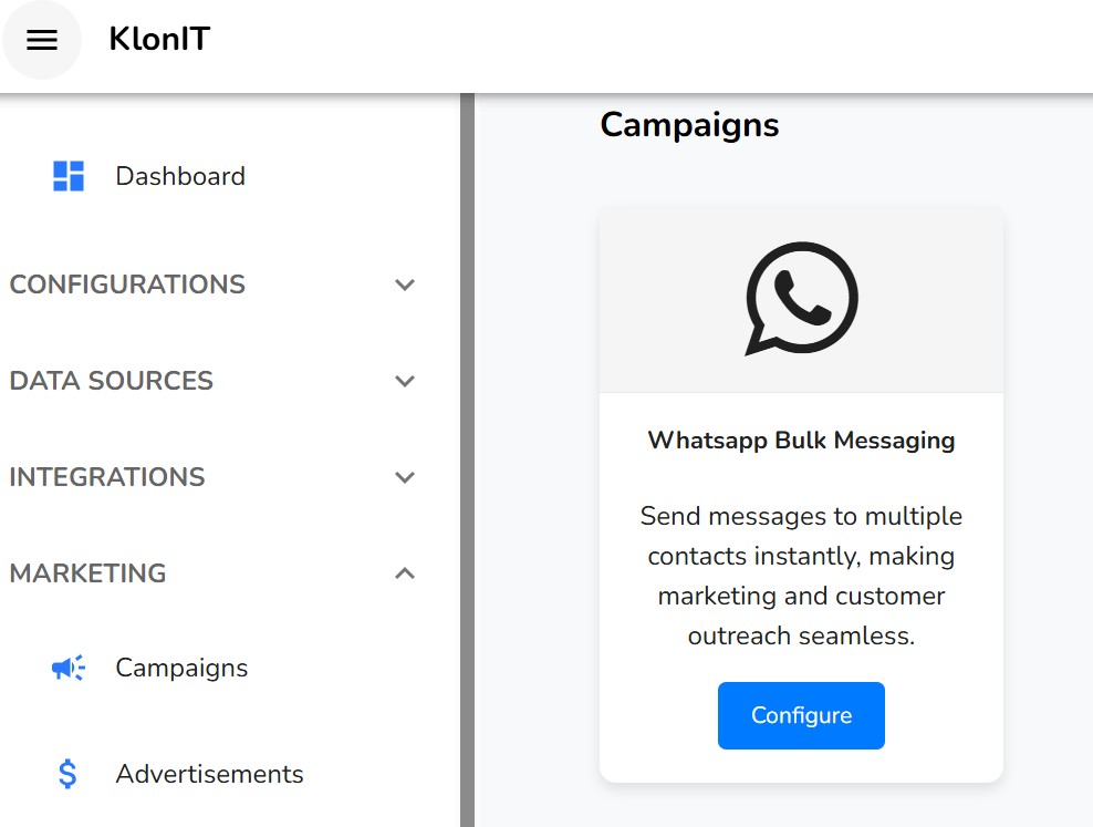 Stepper for WhatsApp bulk messaging campaign
